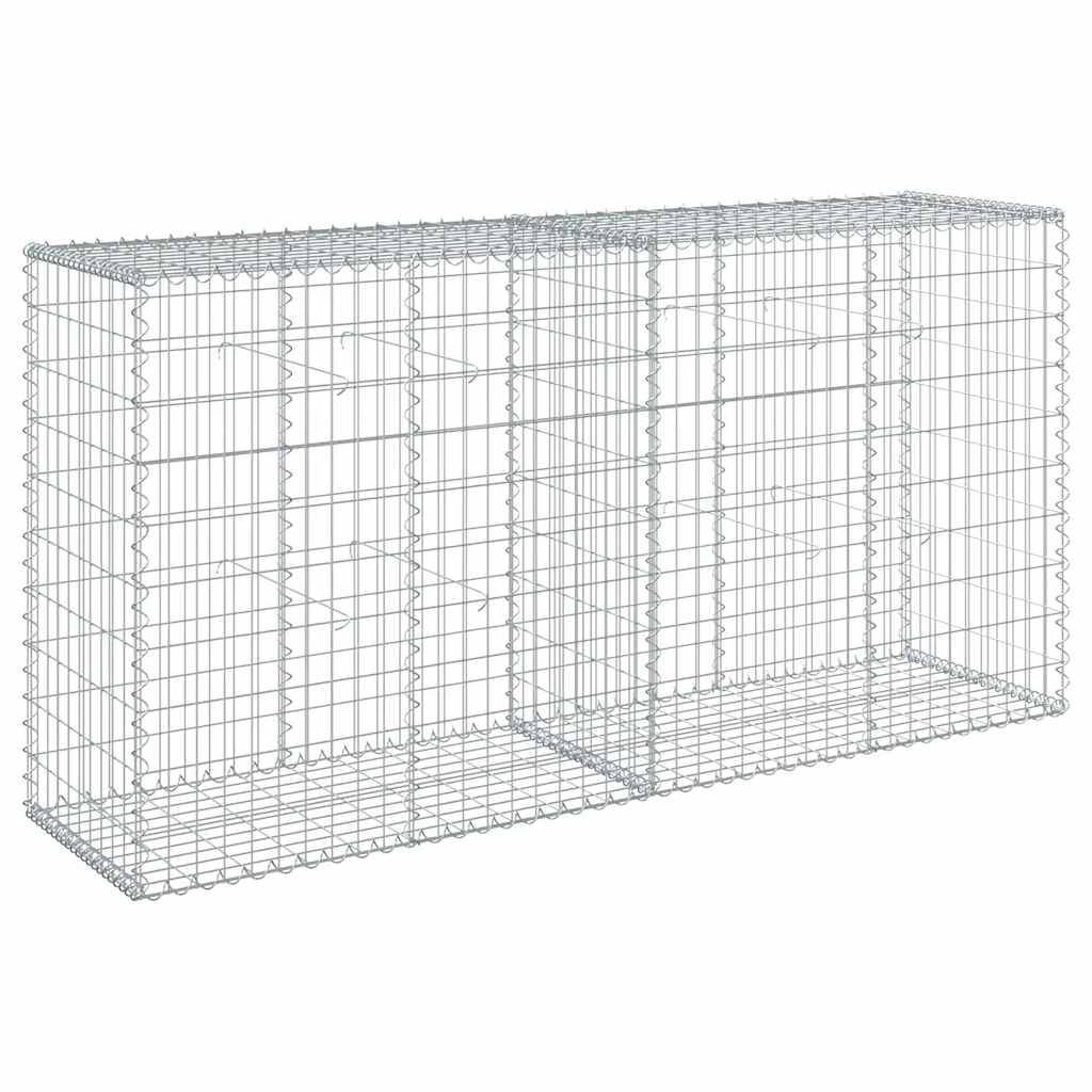 Vidaxl - Panier gabion avec couvercle 200x50x100 cm fer galvanisé vidaXL 3295143 - Image 5