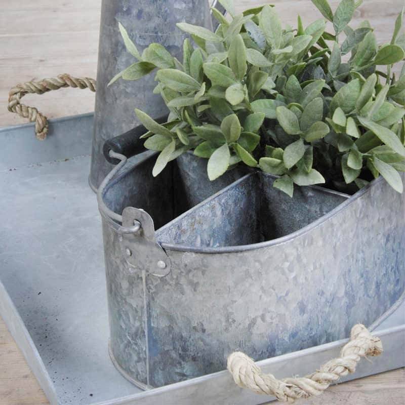 Esschert Design - Seau en Zinc 3 compartiments - Esschert Design - Imagen 2