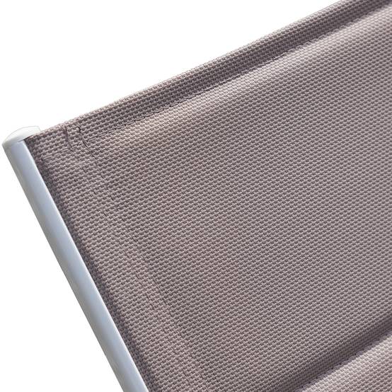 Happy Garden - Lot de 2 bains de soleil BARBADOS en textilène taupe - aluminium blanc - HAPPY GARDEN - Imagen 5