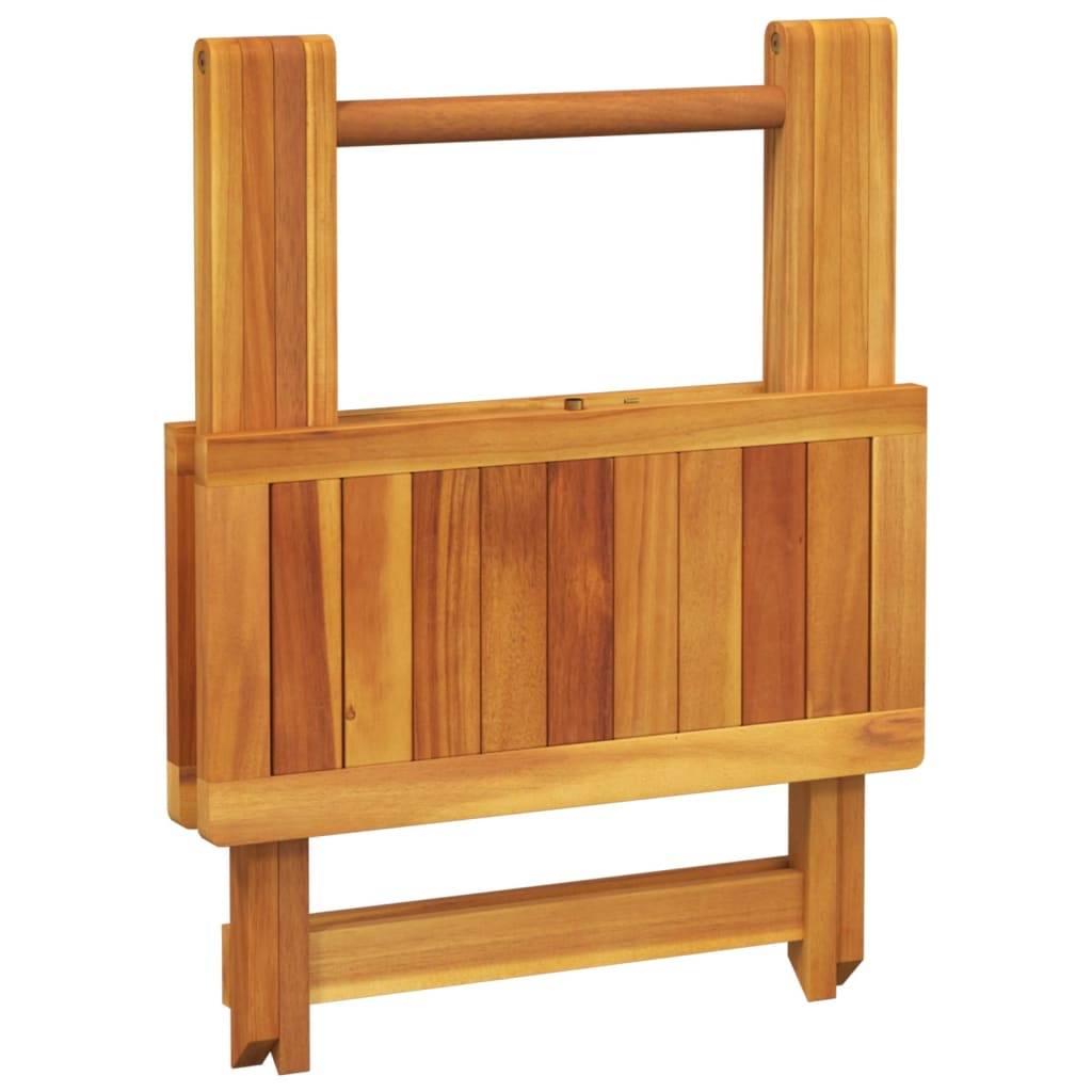 Maison Chic - Table pliable de jardin | Table d'extérieur 50x50x50 cm bois d'acacia solide - Image 7