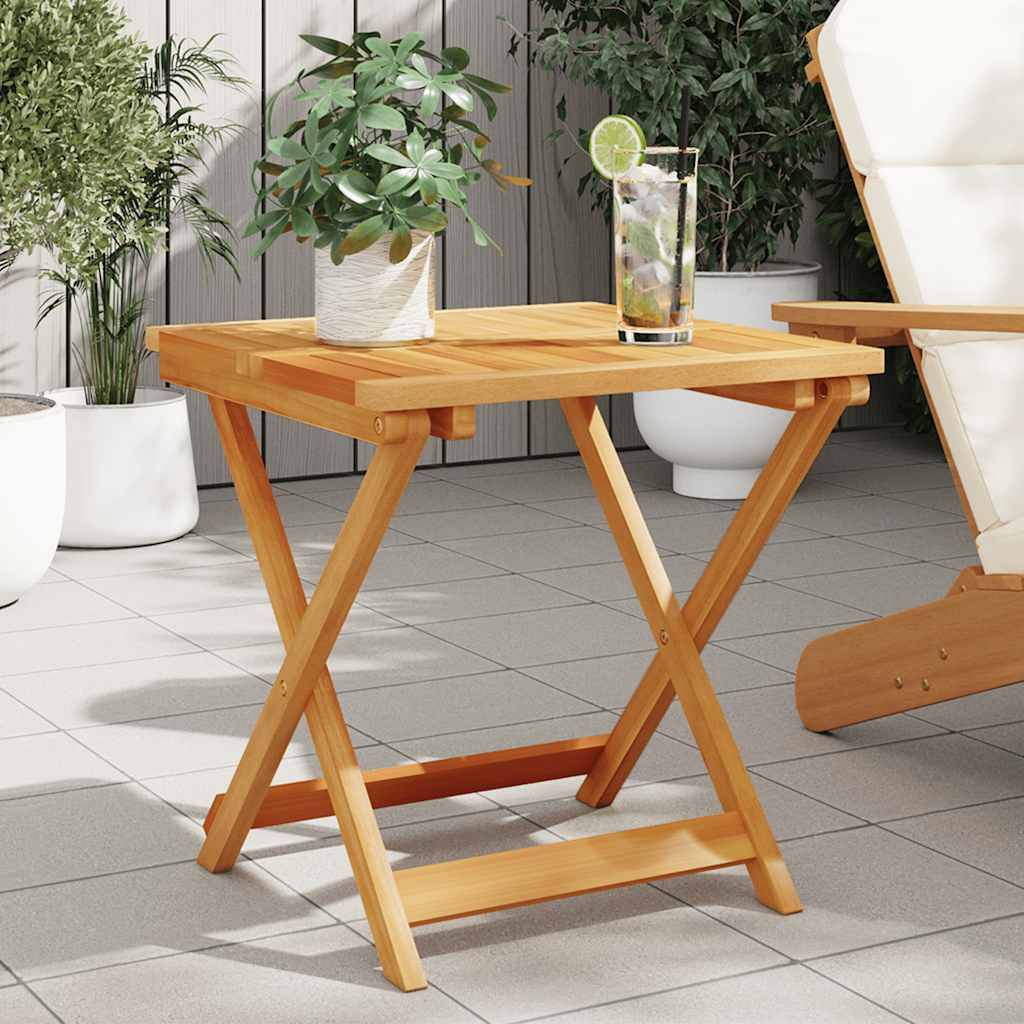 Maison Chic - Table pliable de jardin | Table d'extérieur 50x50x50 cm bois d'acacia solide - Image 2