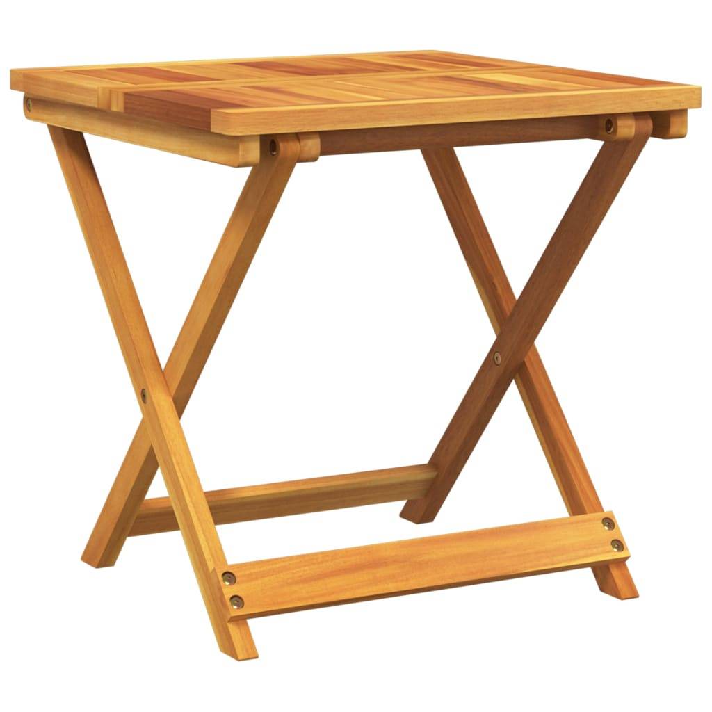 Maison Chic - Table pliable de jardin | Table d'extérieur 50x50x50 cm bois d'acacia solide - Image 6