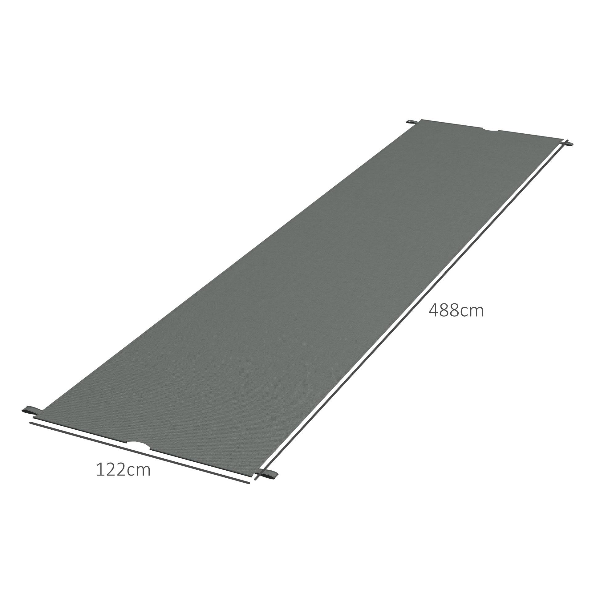 Outsunny - Lot 2 toiles de rechange pergola rétractable 4,9x1,2m protection UV tissu polyester gris foncé - Outsunny - Image 3