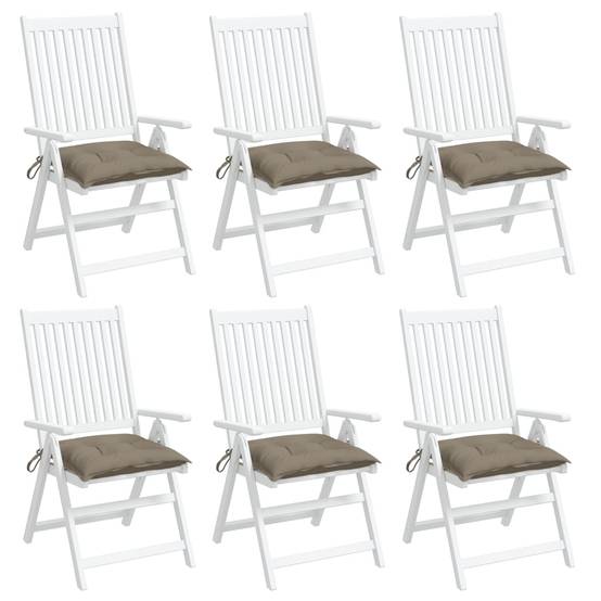 Lot de 6 Coussins d'extérieur - Coussins de palette - Coussins de Siège pour intérieur et extérieur taupe 50x50x7 cm tissu oxford - Image 4