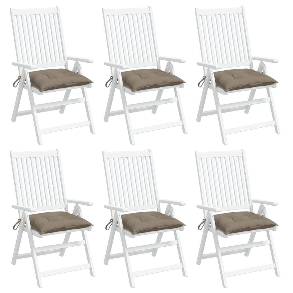 Lot de 6 Coussins d'extérieur - Coussins de palette - Coussins de Siège pour intérieur et extérieur taupe 50x50x7 cm tissu oxford - Image 4