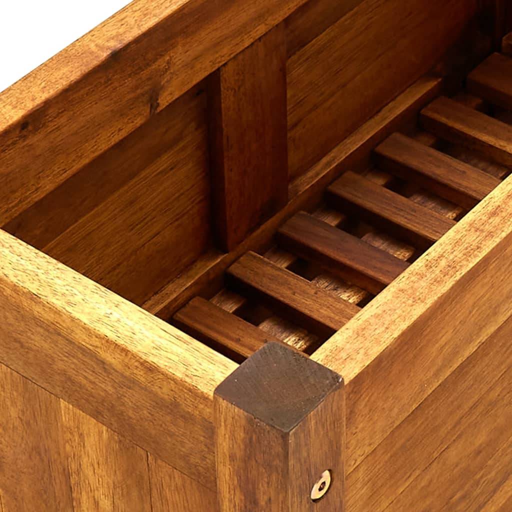 Helloshop26 - Jardinière lit surélevé plantes fleurs jardin 50 x 25 x 25 cm bois d'acacia - Imagen 5