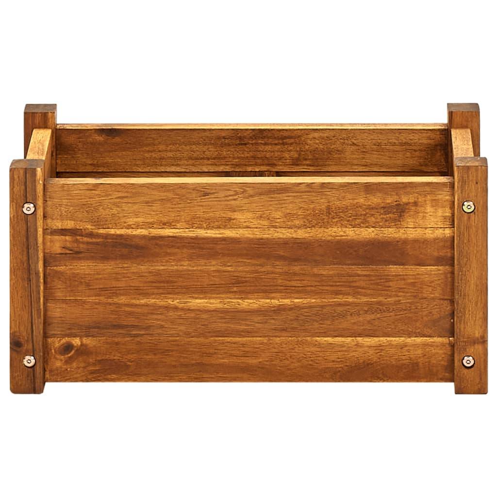 Helloshop26 - Jardinière lit surélevé plantes fleurs jardin 50 x 25 x 25 cm bois d'acacia - Imagen 2