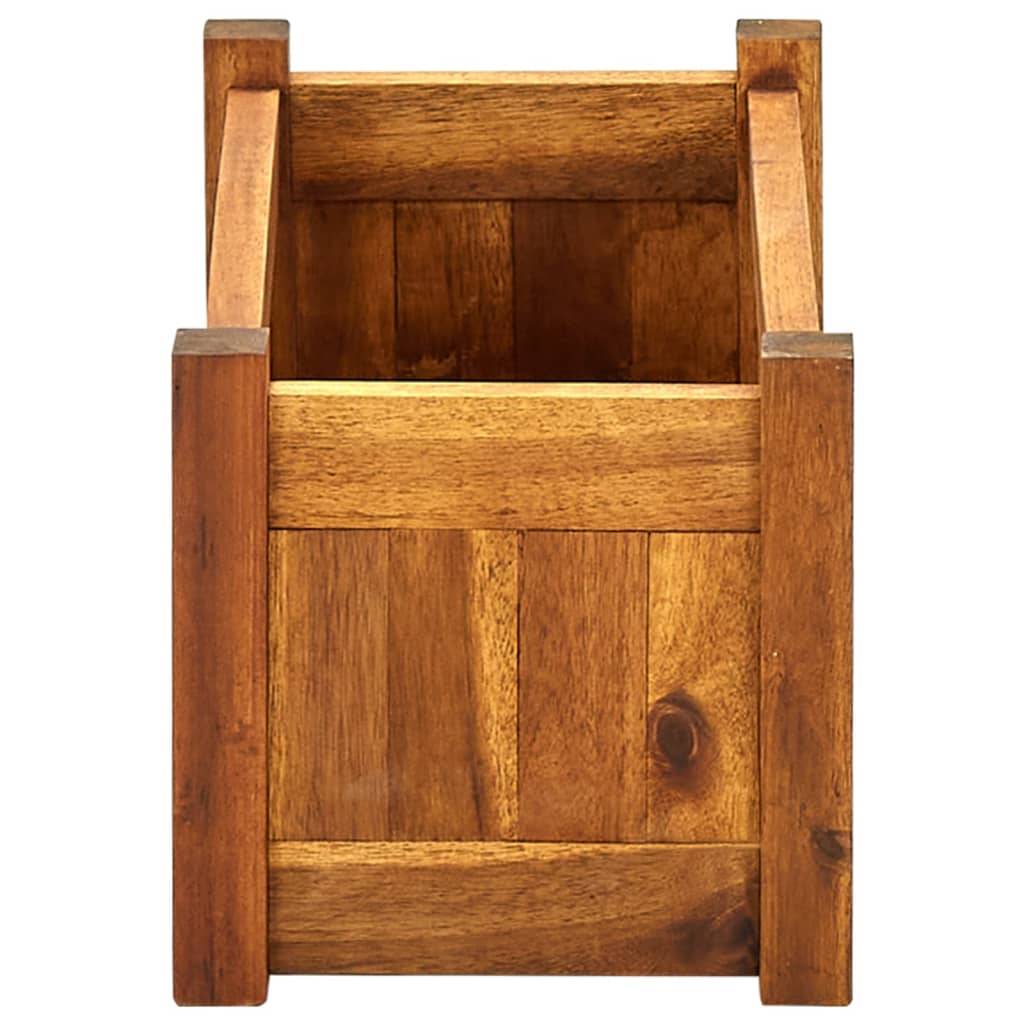 Helloshop26 - Jardinière lit surélevé plantes fleurs jardin 50 x 25 x 25 cm bois d'acacia - Imagen 3