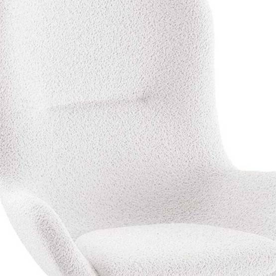 ALTOBUY - Chaise à Bascule Enfant en Tissu Bouclette Blanc Pieds Bois et Métal - MOUTY - Image 4