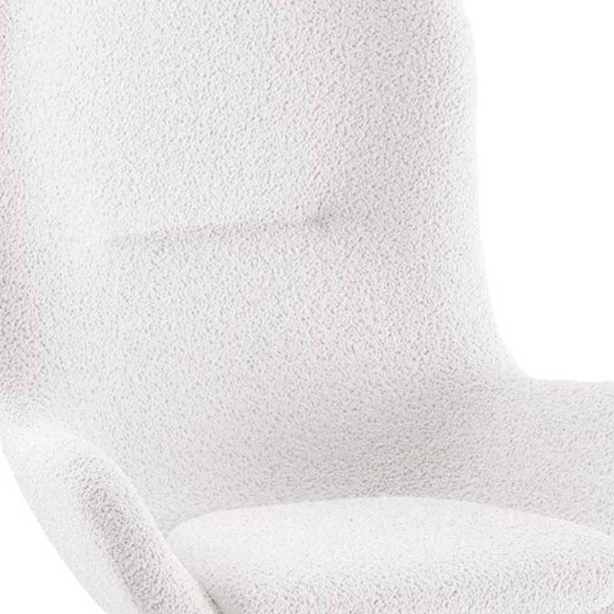 ALTOBUY - Chaise à Bascule Enfant en Tissu Bouclette Blanc Pieds Bois et Métal - MOUTY - Image 4