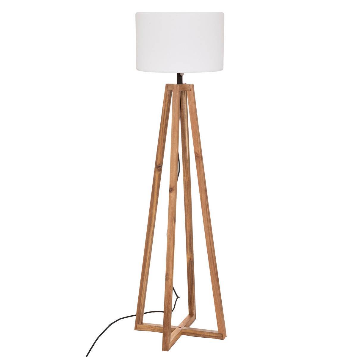 Lampadaire d extérieur "Matia" acacia blanc H148cm ATMOSPHERA CREATEUR D'INTERIEUR - Imagen 1