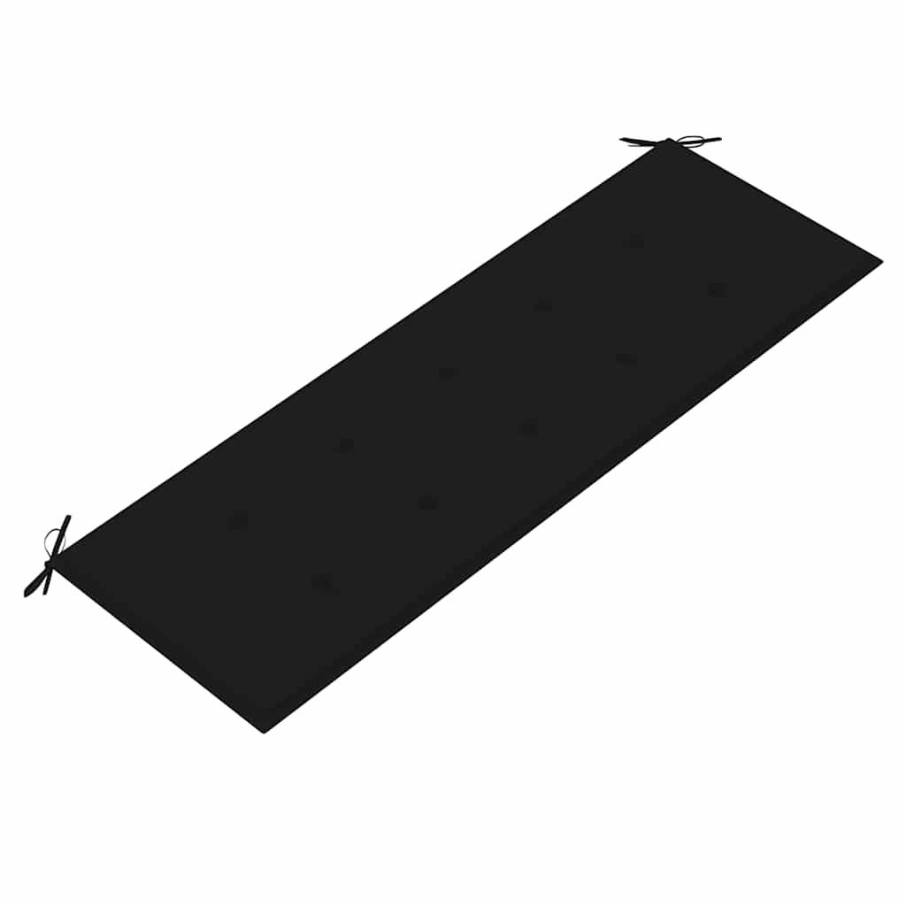 PANGIVO - Banc de jardin bois de teck naturel et noir 150 x 51.5 x 84 cm - PANGIVO - Image 5