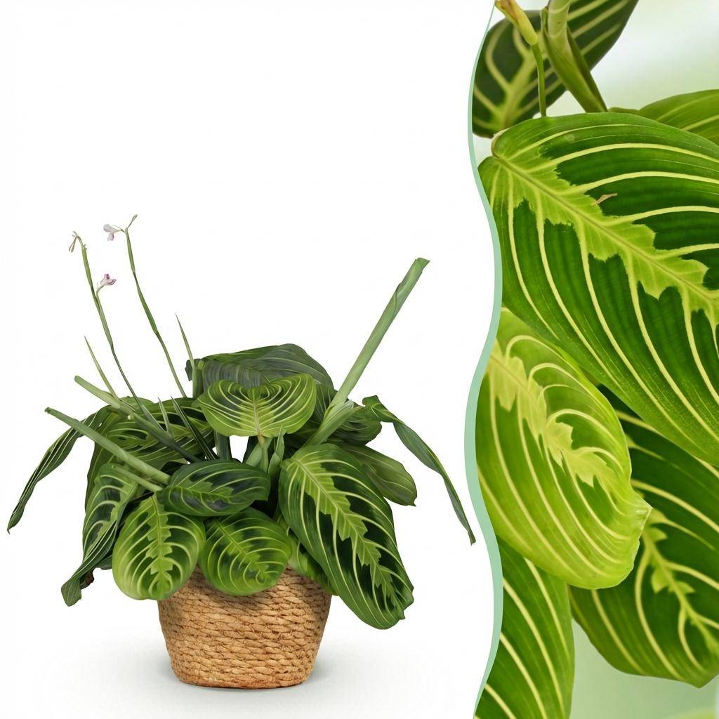 Maranta Fascinator Lemon Vert Clair - H35cm - Image 3