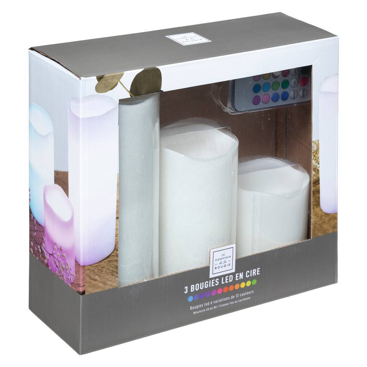 Atmosphera - Cofre 3 velas LED con control remoto - Atmosphera Creador de interiores - Imagen 2