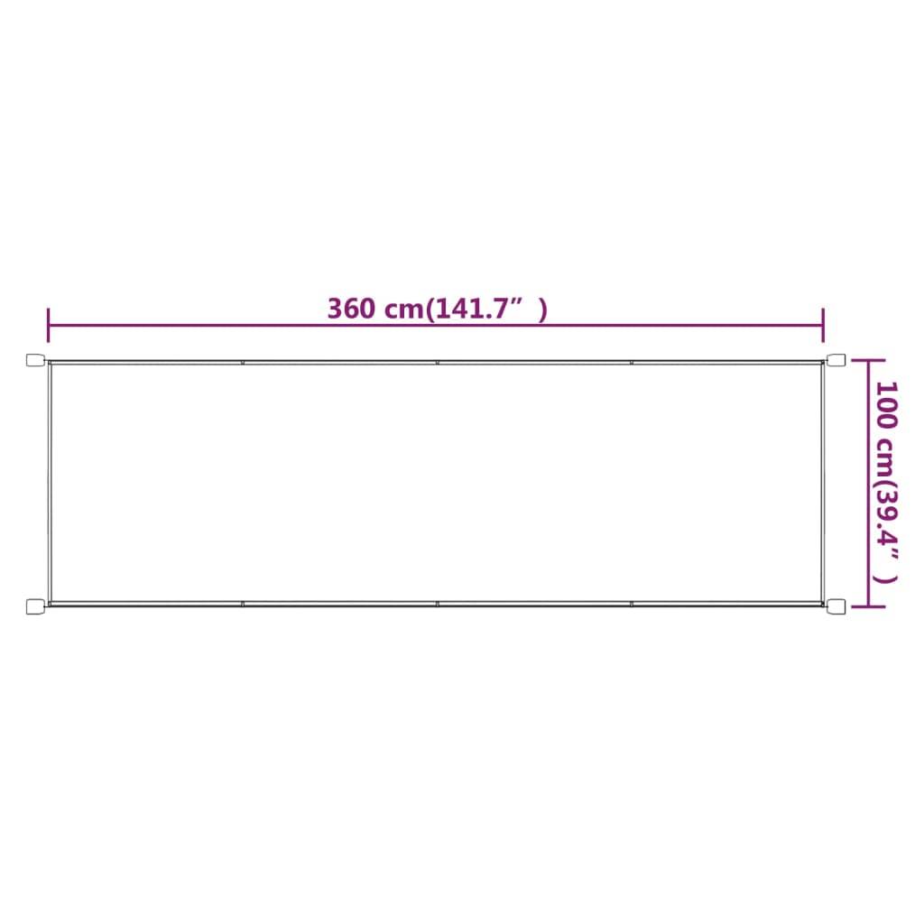 Helloshop26 - Auvent vertical 100x360 cm tissu oxford bleu - Imagen 4