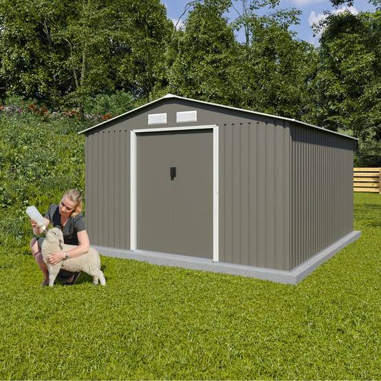 Abri de jardin métal 10,91 m2 + kit d'ancrage - Image 4