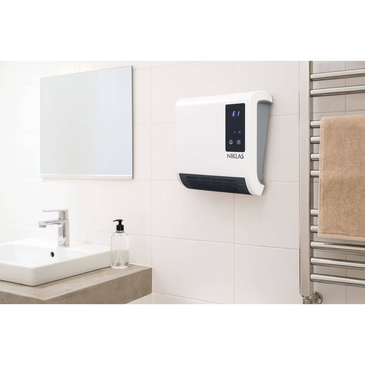 Chauffage électrique mural soufflant 2000W Trendy Numérique Programmable - Chauffage Salle de Bain Chauffe jusqu'à 20 m² NIKLAS - Imagen 5