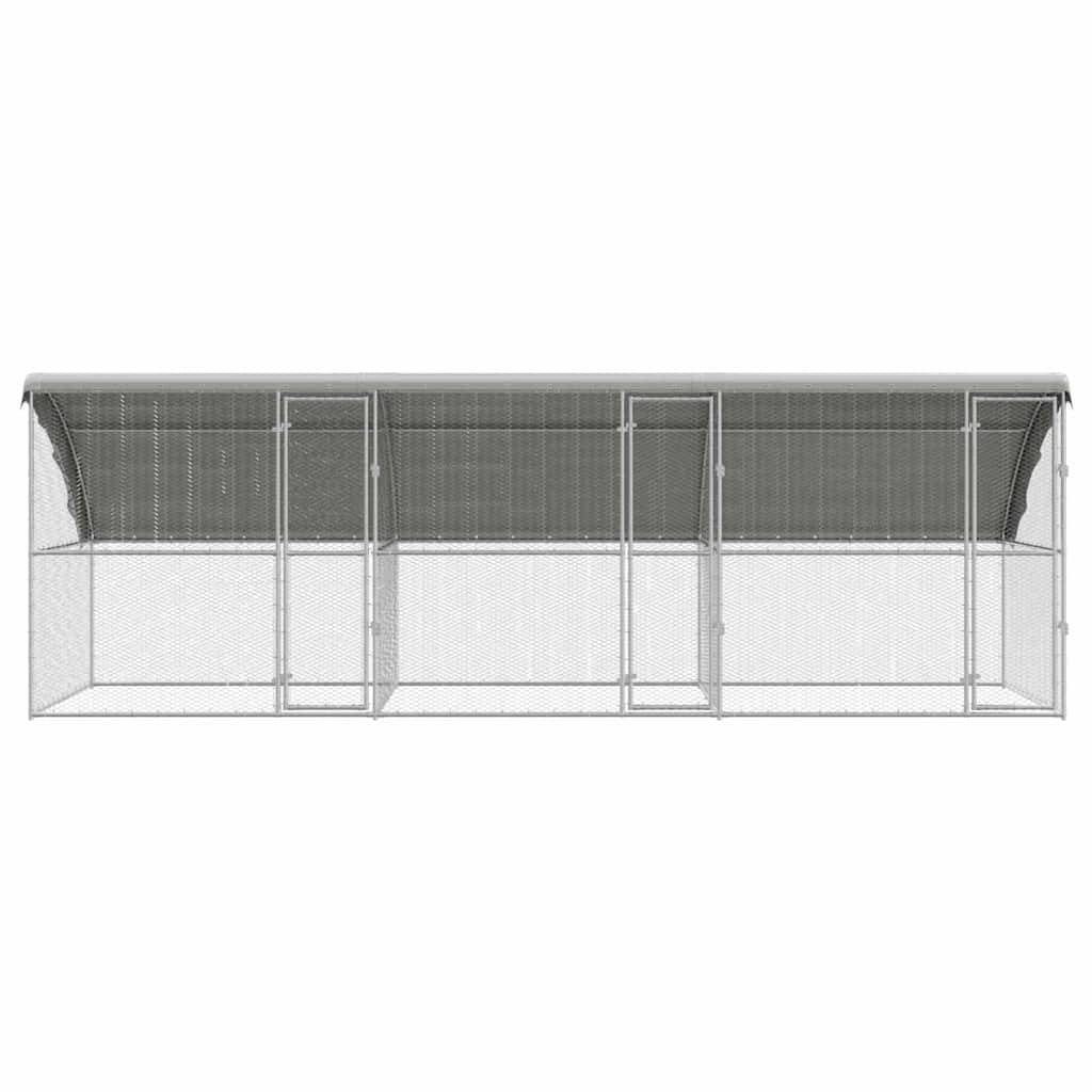 Grand enclos poules 6x2m acier galvanisé avec abri étanche pour jardin – ComfortXL Outdoor Living - Image 4