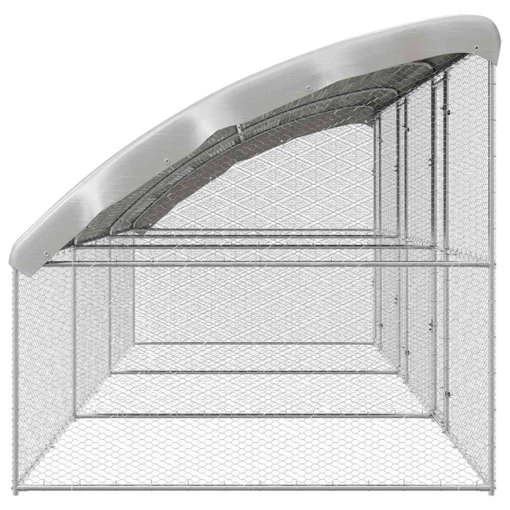Grand enclos poules 6x2m acier galvanisé avec abri étanche pour jardin – ComfortXL Outdoor Living - Image 5