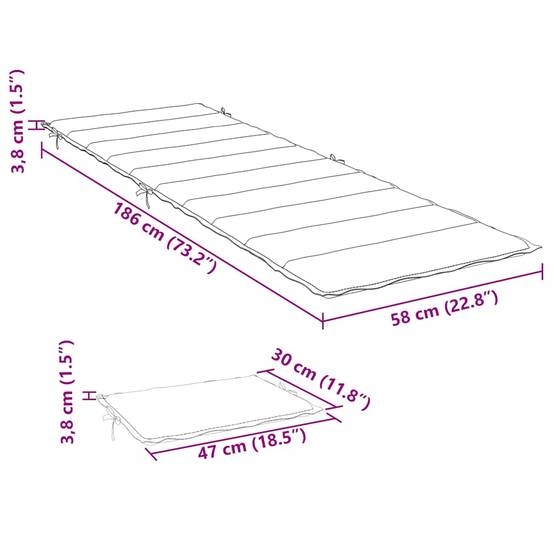 Transat et table bois acacia massif balcon relaxation pliable coussin bleu - ComfortXL Outdoor Living - Image 9