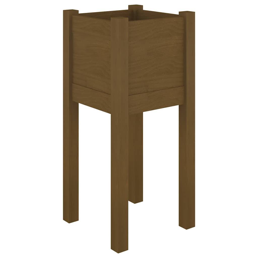 Vidaxl - Jardinières d'extérieur 2 pcs Marron miel 31x31x70cm Pin massif vidaXL 810786 - Image 5