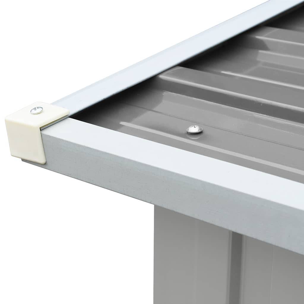Abri de Stockage Bois XXL Acier Galvanisé pour Jardin 330x92x153 cm Gris - ComfortXL Outdoor Living - Image 5