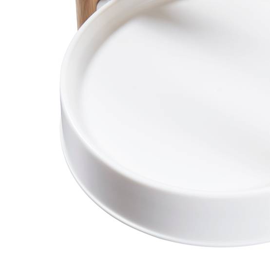 Étagère à plantes sastamala à 4 niveaux bambou plastique 85 x 32 x 32 cm naturel blanc - Image 4
