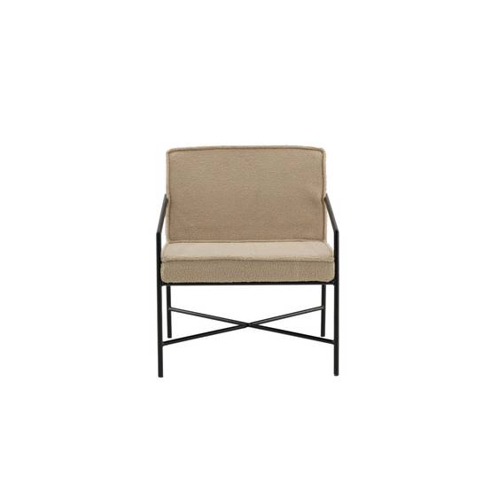 Paris Prix - Fauteuil Design Bouclette "Rakel" 78cm Beige - Image 2