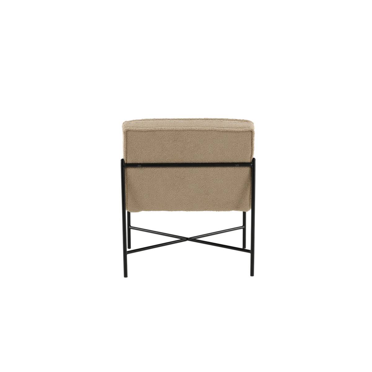 Paris Prix - Fauteuil Design Bouclette "Rakel" 78cm Beige - Image 6