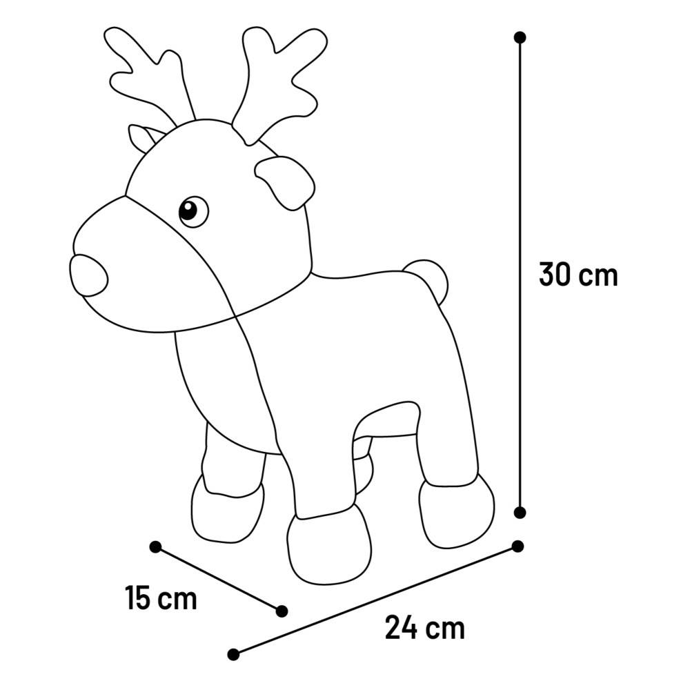Flamingo - Caribou Araceli Gris Noel 30 cm H jeux pour chien - Image 2