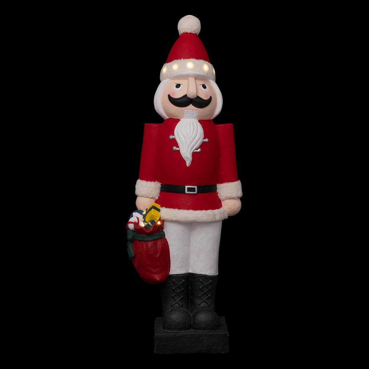 Fééric Lights & Christmas - Casse-noisette H111cm 10 LED blanc chaud à piles FEERIC LIGHTS & CHRISTMAS - Imagen 2