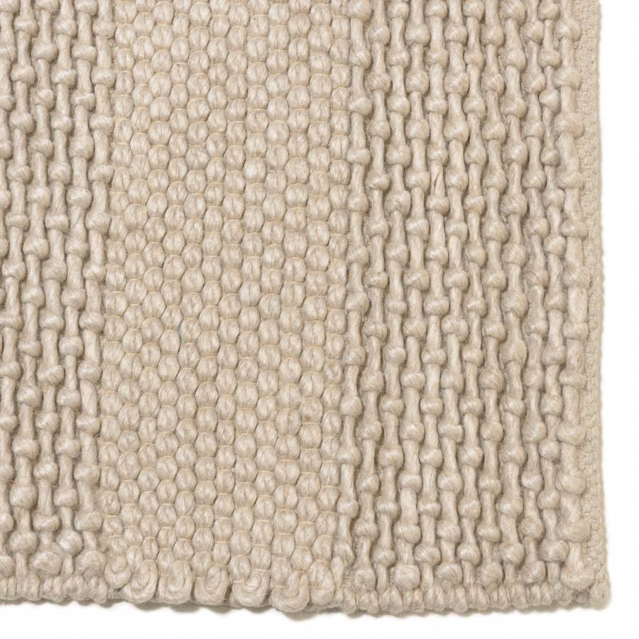 Macabane - QUENTIN - Tapis rectangulaire 200x290cm en laine tissée couleur lin - Imagen 6