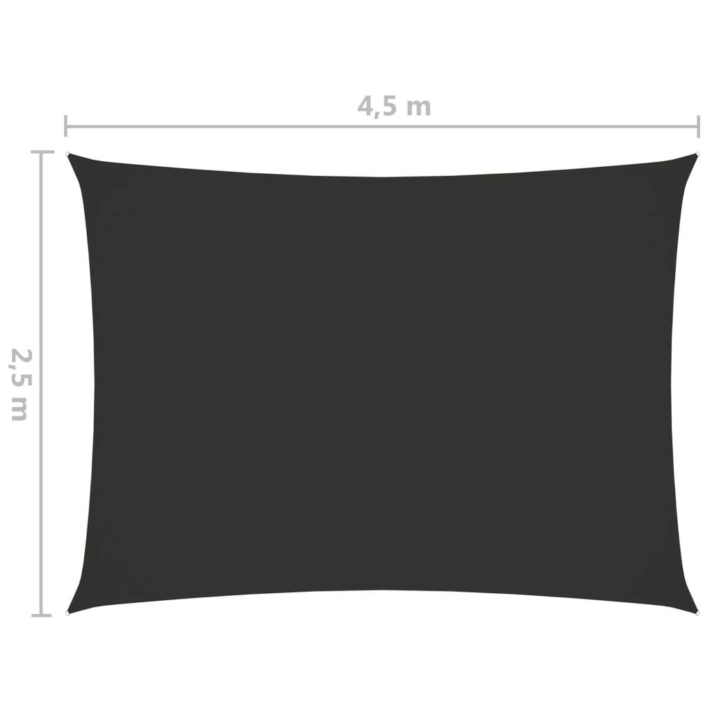 Helloshop26 - Voile toile d'ombrage parasol tissu oxford rectangulaire 2,5 x 4,5 m anthracite - Imagen 6