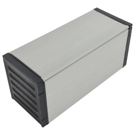 Armoire de rangement d'extérieur - Armoire à déchets de jardin Gris 85x34x40 cm - Image 5