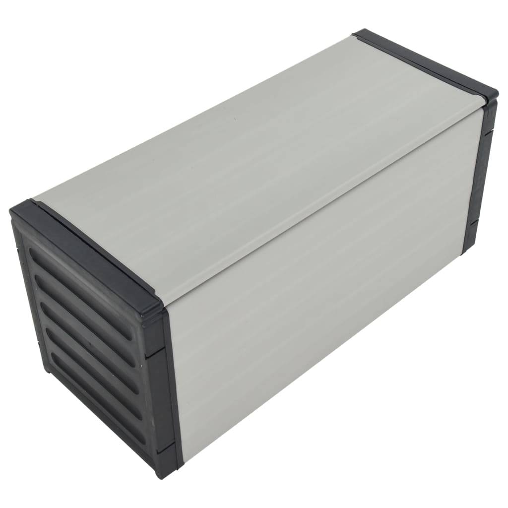 Armoire de rangement d'extérieur - Armoire à déchets de jardin Gris 85x34x40 cm - Image 5