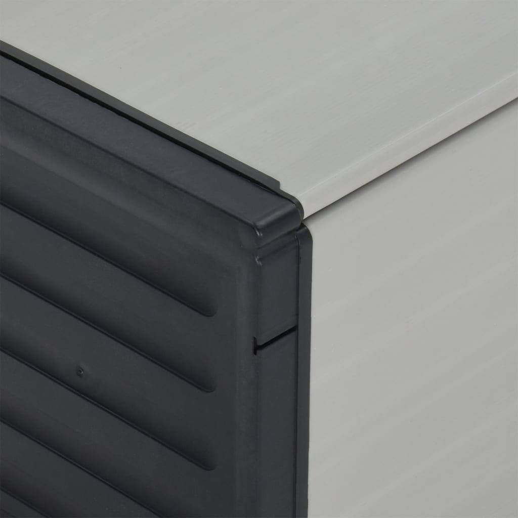 Armoire de rangement d'extérieur - Armoire à déchets de jardin Gris 85x34x40 cm - Image 6