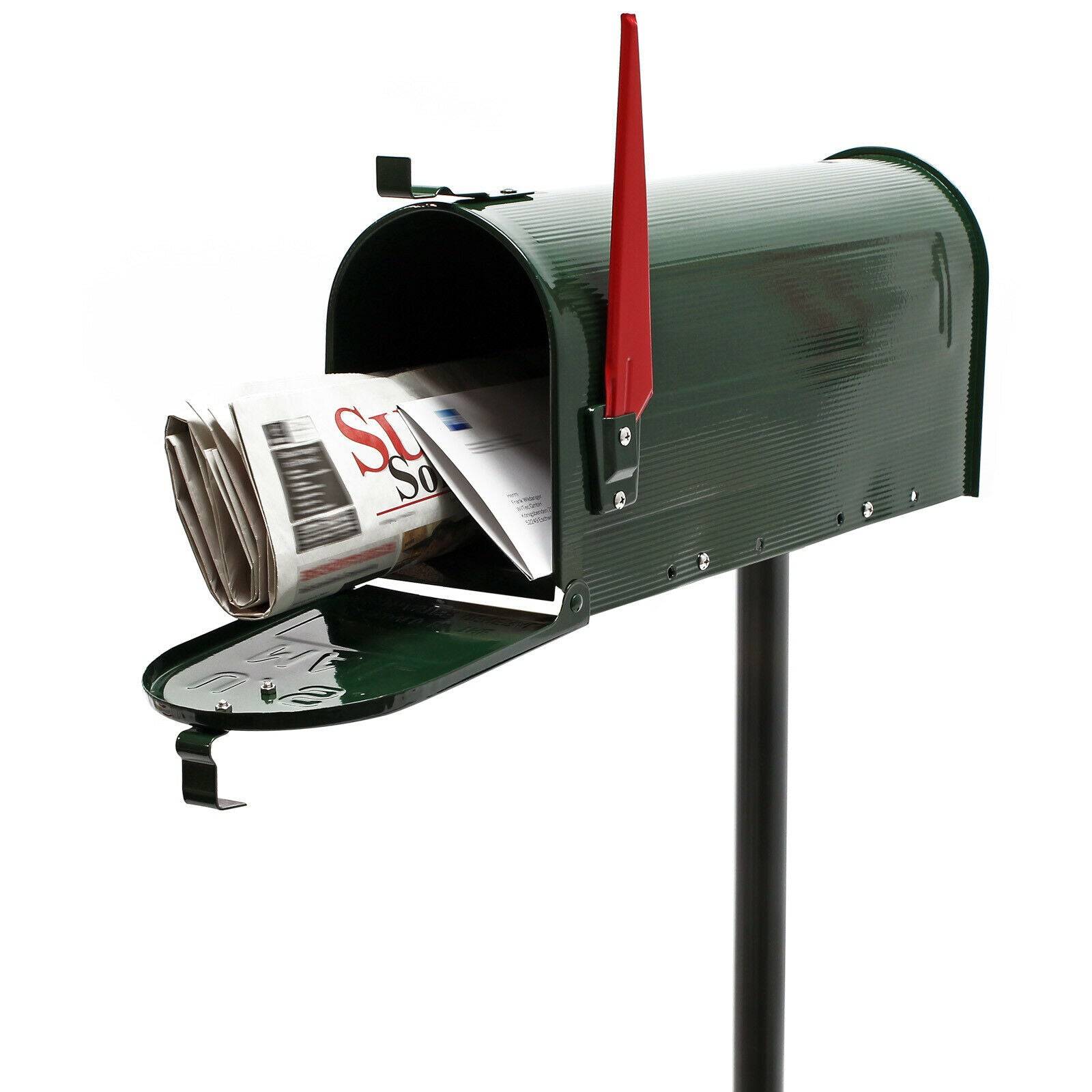 Helloshop26 - Us mailbox boite aux lettres design américain vert pied de support courrier - Imagen 1