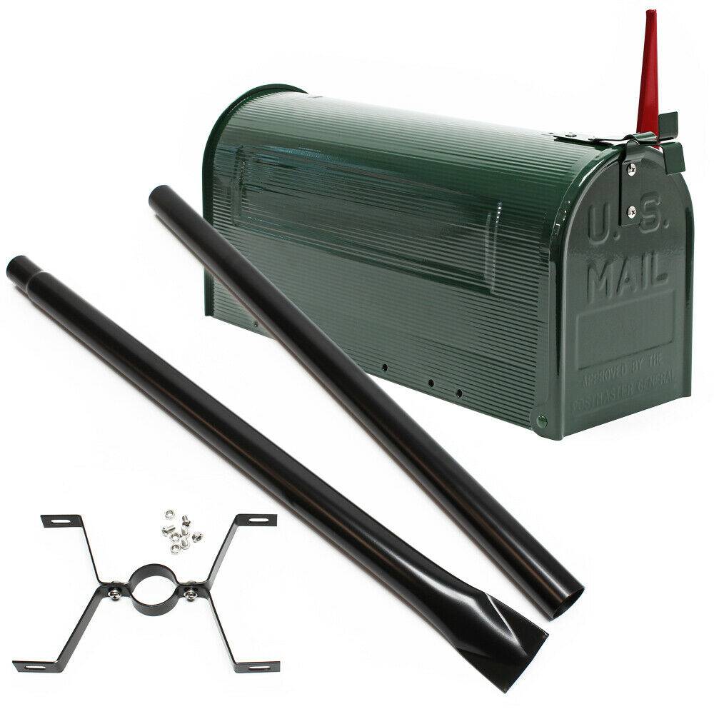 Helloshop26 - Us mailbox boite aux lettres design américain vert pied de support courrier - Imagen 3