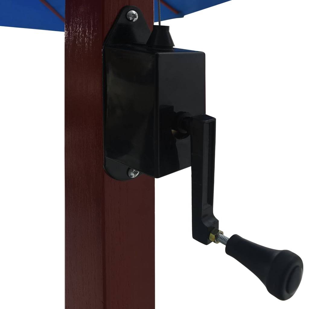 PANGIVO - Parasol suspendu avec mât en bois 400 x 300 x 285 cm Bleu - PANGIVO - Image 5