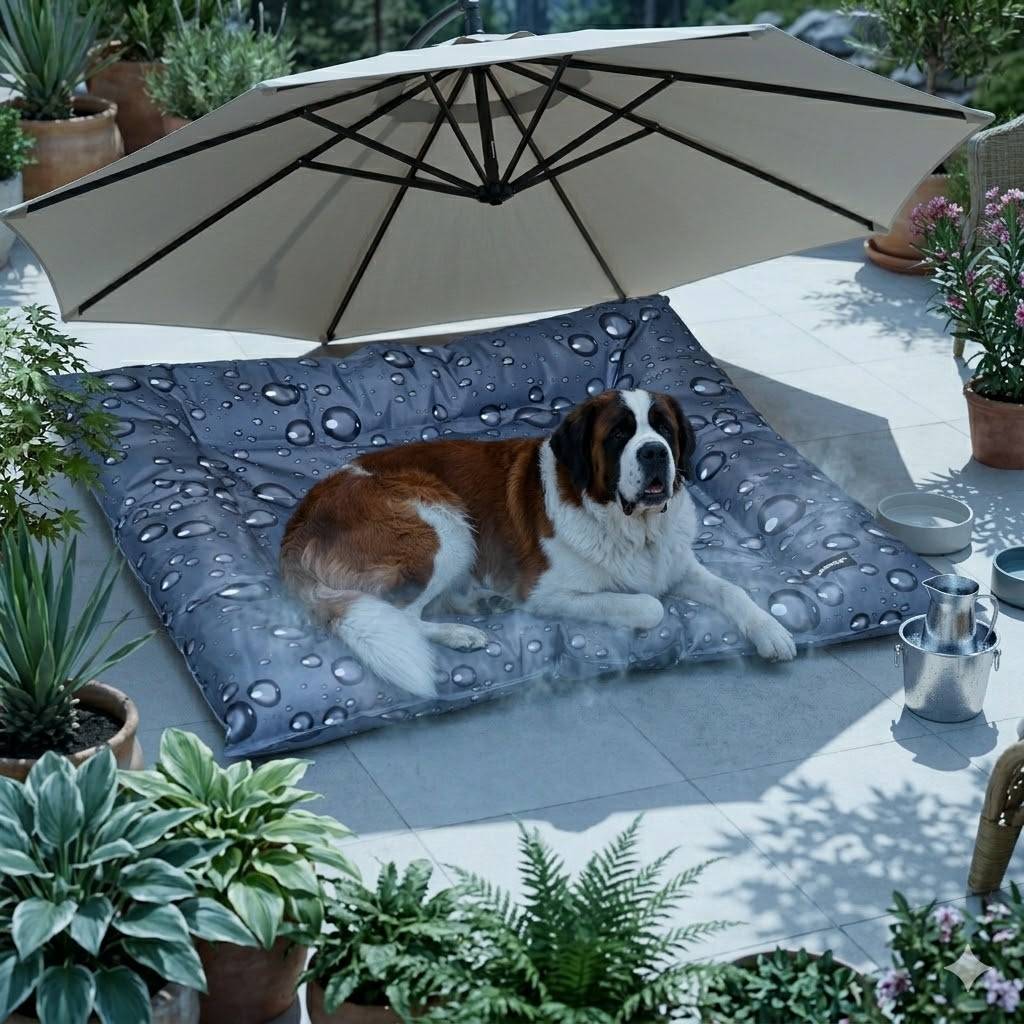 Tapis rafraîchissant pour chien 80 x 120 cm Fresk gris - Image 5