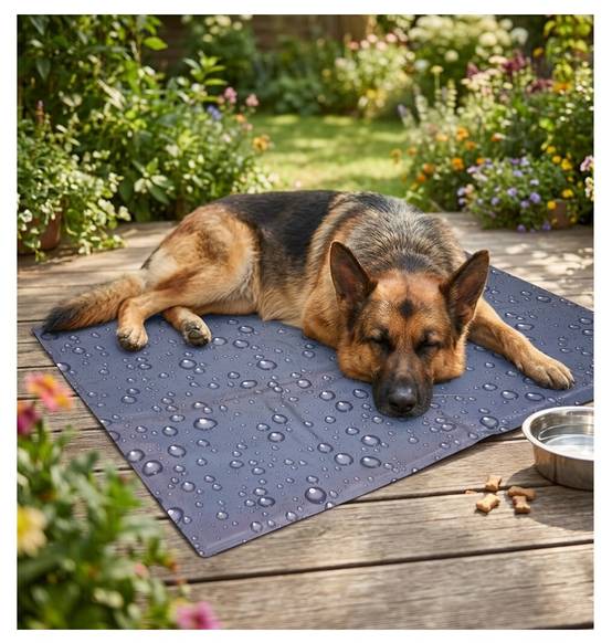 Tapis rafraîchissant pour chien 80 x 120 cm Fresk gris - Image 2