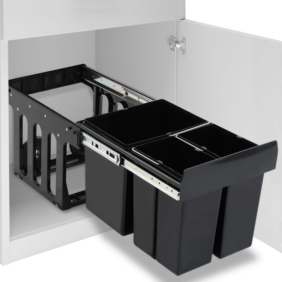 Vidaxl - Poubelle amovible de cuisine fermeture en douceur 48 L - vidaXL - Image 2