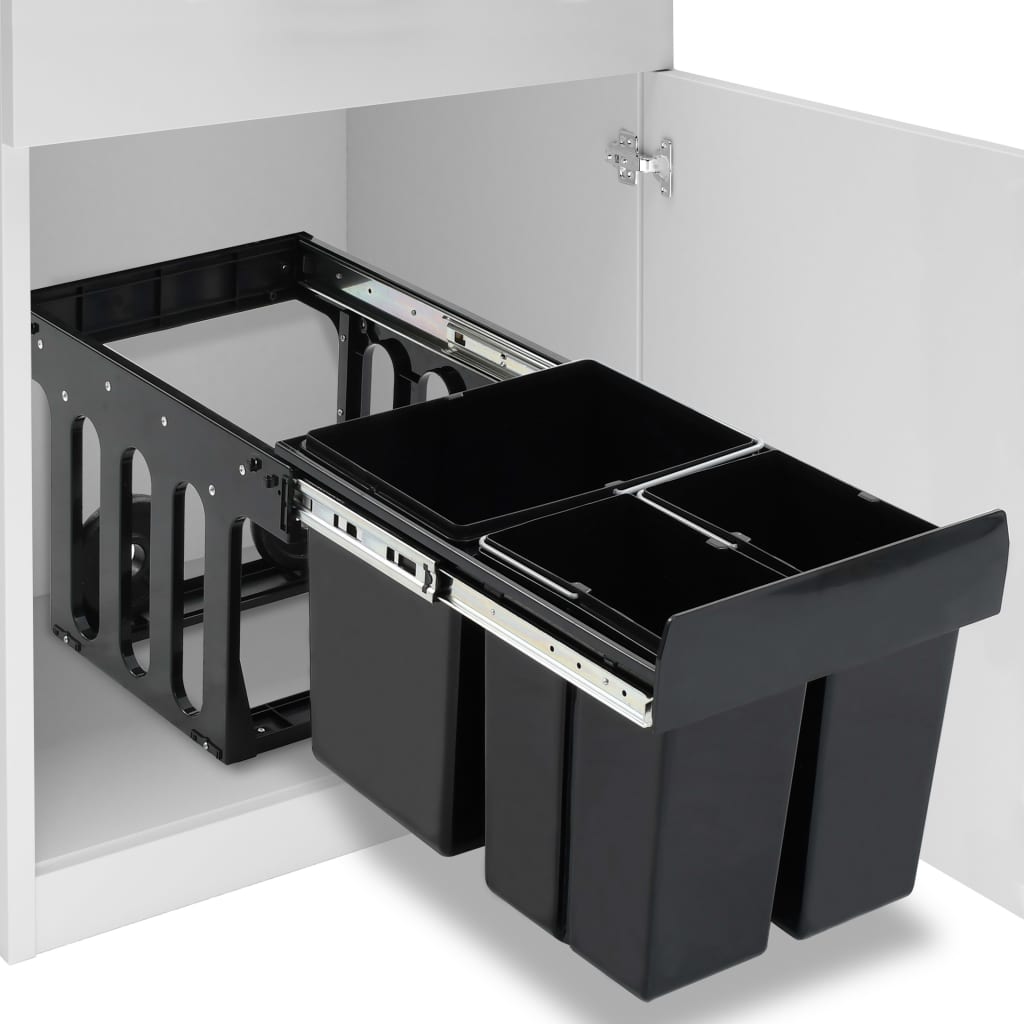Vidaxl - Poubelle amovible de cuisine fermeture en douceur 48 L - vidaXL - Image 2