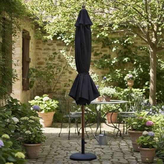 Pied de parasol rond en ciment gris 25 kg Cimenta - Gecko Jardin - Image 8
