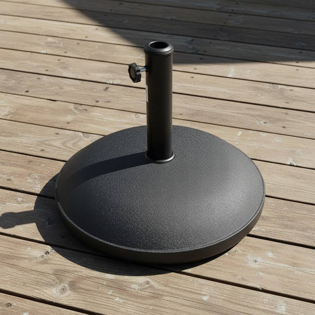 Pied de parasol rond en ciment gris 25 kg Cimenta - Gecko Jardin - Imagen 2