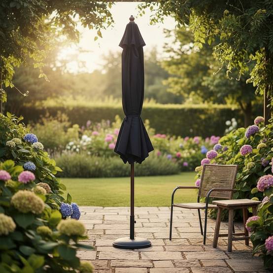 Pied de parasol rond en ciment gris 25 kg Cimenta - Gecko Jardin - Image 4