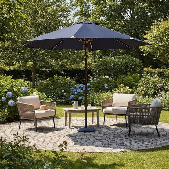 Pied de parasol rond en ciment gris 25 kg Cimenta - Gecko Jardin - Image 3