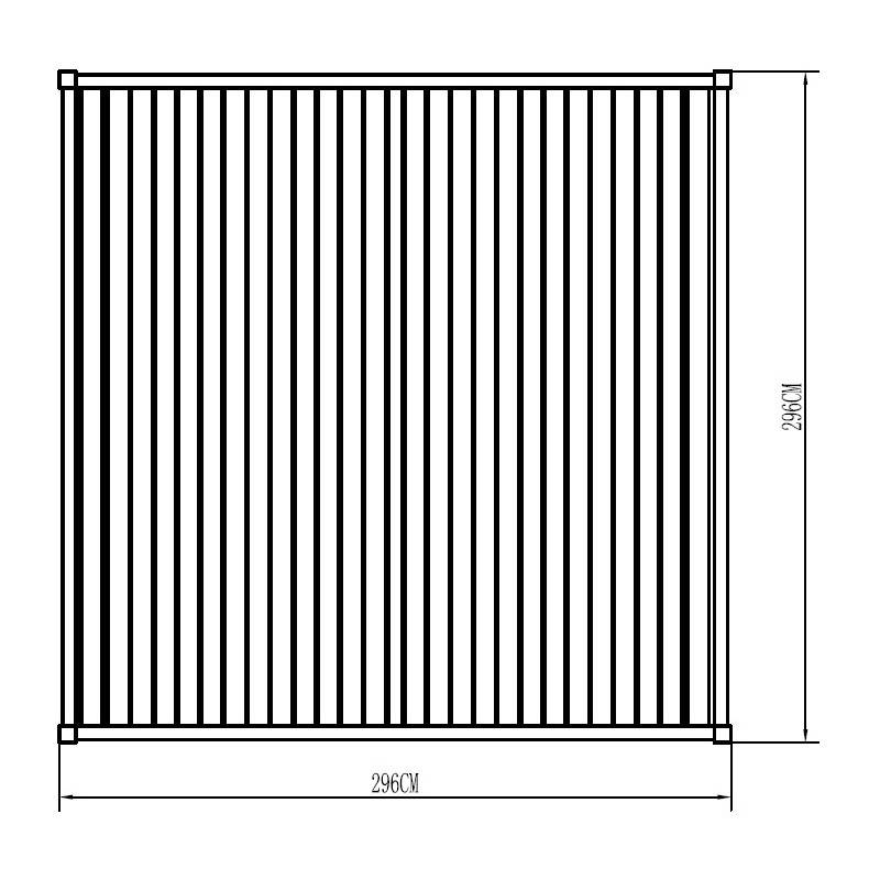 Pergola bioclimatique autoportante 3x3m aluminium gris clair X-METAL - Image 5