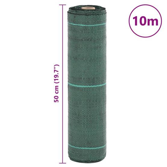 Toile de Paillage Polypropylène pour Jardin Potager Bloque Mauvaises Herbes 0,5x10 m Vert - ComfortXL Outdoor Living - Image 8