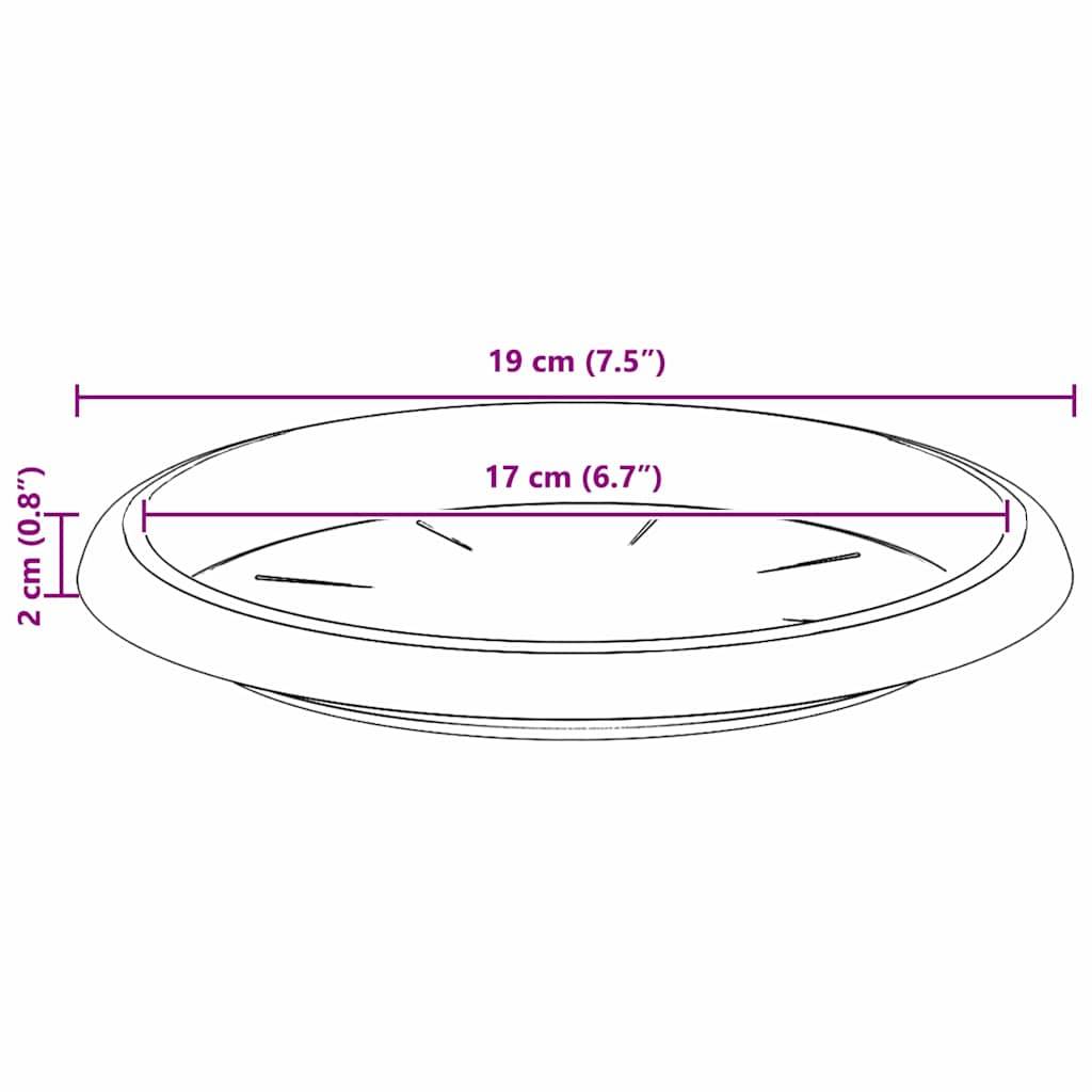 Plateau à fleurs rond Plastique Noir Ø 19 x 2 cm - PANGIVO - Image 8